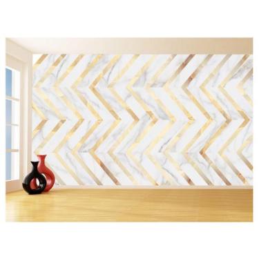 Imagem de Papel De Parede Estilo Marmore Chevron Zig Zag 3,5M Mbr73 - Você Decor