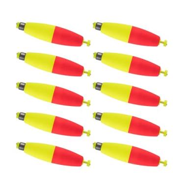 Imagem de Boias flutuantes de espuma EVA ponderada para pesca, 10 acessórios de pesca, conjunto de ferramentas para peixe-peixe, truta, peixe-gato, robalo