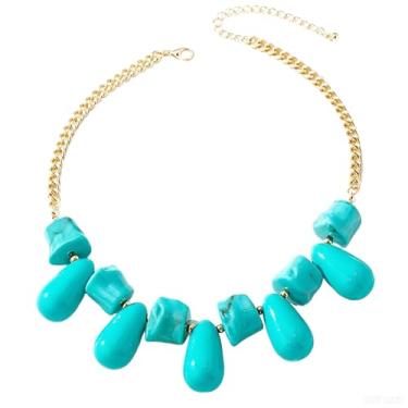 Imagem de NOVYRA Colar gargantilha feminina com contas grossas Boho ajustável de resina colorida irregular gota d'água colar gargantilha moderna para festas de fim de ano, acessórios de joias para mulheres