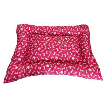 Imagem de Colchonete Pet Atacadão, Estampado com Ossos, Oxford Resistente, Microfibra, Espuma Soft, 55x70cm (GRANDE, Sortidos Fêmea)