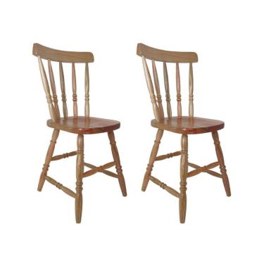 Imagem de Kit Cadeira Ditália Madeira Maciça Eucalipto 2 Unidades Mel