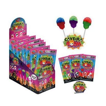 Imagem de Pirulito caveira boom c/15