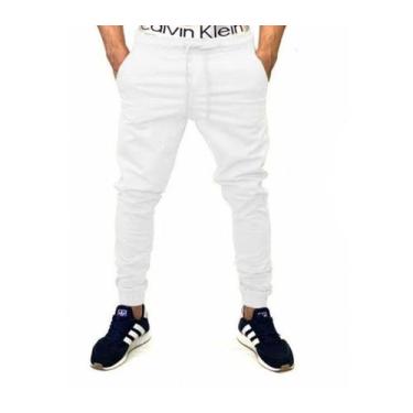 Imagem de CALÇA jeans rasgada JOGGER MASCULINA JEANS RASGADO SLIM EM SARJA CAMUF