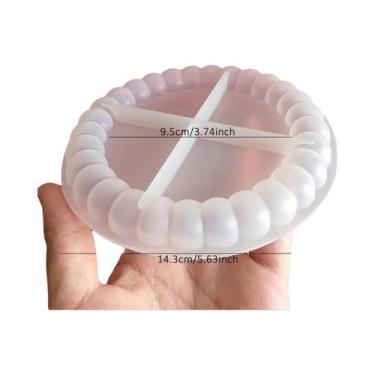 Imagem de Molde De Silicone Para Resina Epóxi DIY: Porta-Copos Com Bolhas Para B