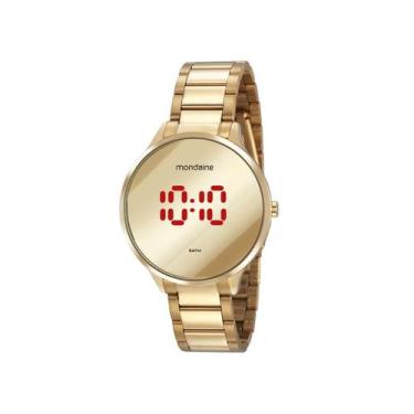 Imagem de Relógio Feminino Mondaine Led Dourado Original
