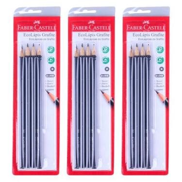 Imagem de Kit de Lápis Grafite Faber-Castell Max Preto Nº2 com 12 Unidades - Fab