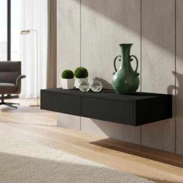 Imagem de Aparador Penteadeira Console Suspenso Preto Laca - Formalivre