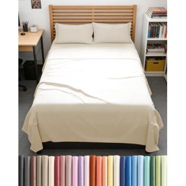 Imagem de Jogo de lençol casal GG extra longo estendido casal GG - confortável, respirável e refrescante - cabe em colchões de 20 a 40 cm com bolsos profundos - 137 cm x 203 cm - roupa de cama macia de luxo