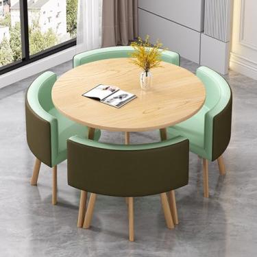 Imagem de Conjunto de mesa e cadeira de clube de recepção de escritório, conjunto de mesa de jantar de cozinha de café, conjuntos de mesa de negociação para sala de conferências, conjunto de mesa e cadeira de