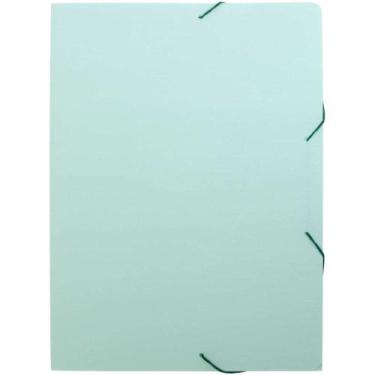 Imagem de Pasta Aba Elástica Plástica Oficio Serena Verde Pastel 10un - Dello