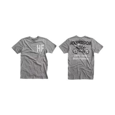 Imagem de Camiseta Unissex De Algodão HolyFreedom Ghost Rider Para Motocicleta, 