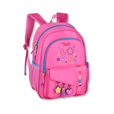 Imagem de Mochila Costas Cacau Haxkar Bolsa Escolar Feminina Moderna -, Rosa