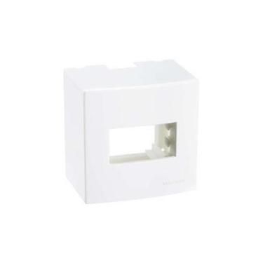 Imagem de Caixa Sobrepor 75x75 1posto C/ Suporte Branco Sleek - MARGIRIUS