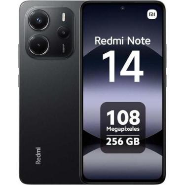 Imagem de Xiaomi Redmi Note 14 4G 256GB 8GB RAM Preto Tela AMOLED 6.67" Câmera 1