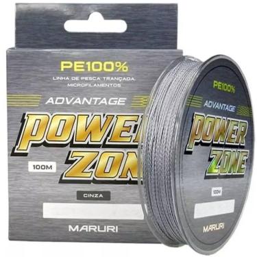 Imagem de Linha de Pesca Multifilamento Power Zone 4X 0,30MM 100M 44LB 20KG Cinza Maruri Fishing