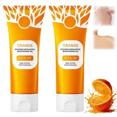 Imagem de Gel Esfoliante Esfoliante 2 Peças Extrato de Laranja para Rosto e Corp