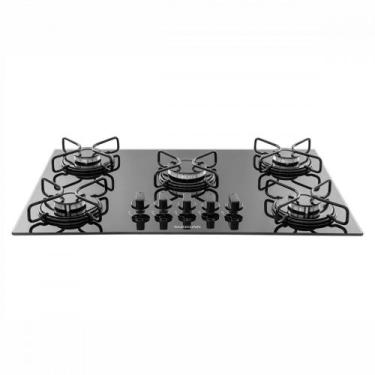 Imagem de Cooktop a Gás 5 Bocas Vidro 70x46 Bivolt Preto Suggar, Preto, Bivolt