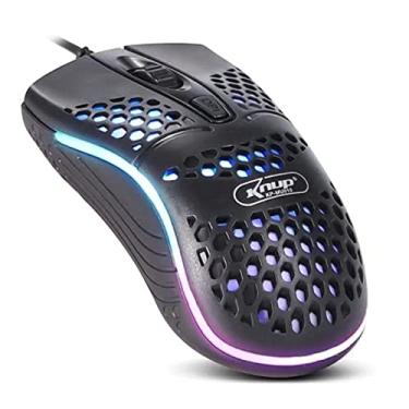 Imagem de Mouse Gamer USB 1000dpi 4 Botoes RGB Preto Knup KP-MU010
