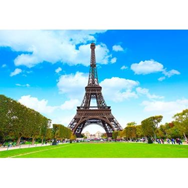 Imagem de Cenários de fotografia da Torre Eiffel - Fundo de foto - Yeele 3 x 2,4 m Vinil França Landmark Paris Viagem Gramado Quadrada Pano de fundo Menino Adulto Jovem Retrato Fotografias Estúdios Adereços