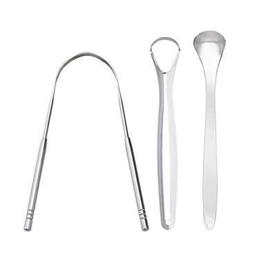 Imagem de Zwbfu 3 pçs/set raspador de língua de aço inoxidável limpador de língua oral escova médica boca reutilizável TongueToothbrush fresco fabricante de limpeza de respiração dental ferramentas