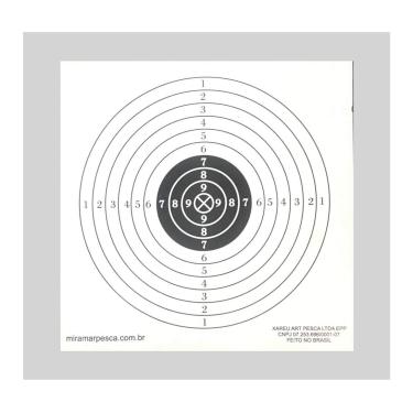 Imagem de alvo de papel Miramar 17 x 17 com 10 pçs