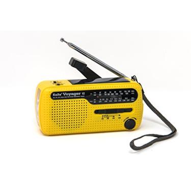 Imagem de Kaito Melhor NOAA e SW portátil solar/manivela de mão AM/FM, rádio de emergência climática de ondas curtas e NOAA com carregador de celular USB e lanterna LED (amarelo)
