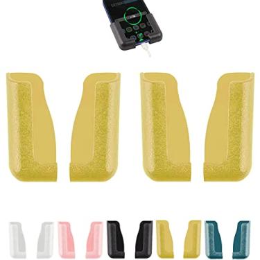 Imagem de Suporte autoadesivo para painel de celular para carro de navegação pegajosa suporte para celular de largura ajustável suporte multifuncional para celular para carro veículo 2 peças (amarelo)