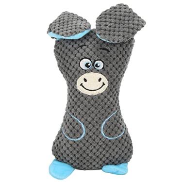 Imagem de Brinquedo de pelúcia para cães, materiais de pelúcia macios e resistentes a mordidas aliviam a ansiedade Brinquedo interativo para mastigar animais de estimação para cães pequenos, médios e grandes, 5,5 x 10,6 pol.