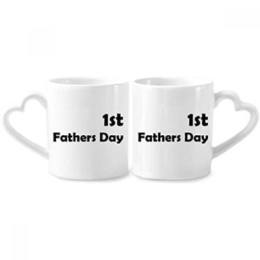 Imagem de 1º Dia dos Pais Citações Festival Casal Porcelana Conjunto de Caneca Cerâmica Copo Amante Coração Alça