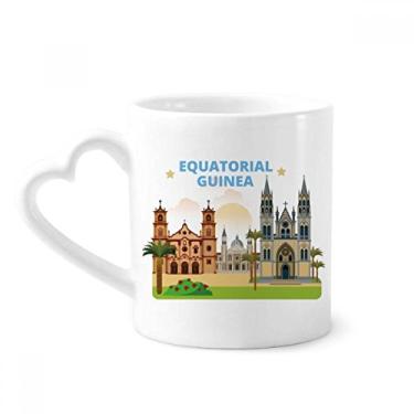 Imagem de Caneca Guiné Equatorial Castle Caneca de café cerâmica copo de coração de vidro