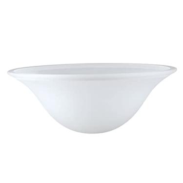 Imagem de Aspen Creative 23144-11A Cúpula de vidro de substituição estilo tradicional fosco para soquete de base média, lâmpada e pingente, 33 cm de diâmetro x 13 cm de altura, 1 pacote