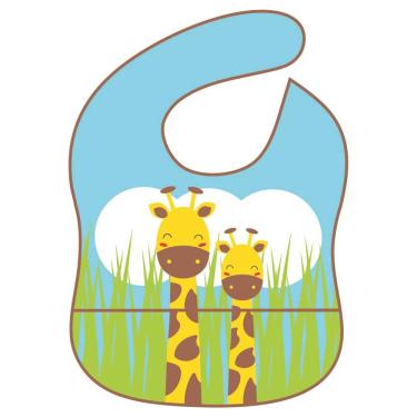 Imagem de Babador Impermeável Com Bolso Família Girafa - Giro Baby