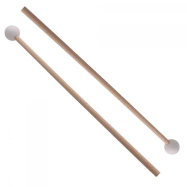 Imagem de Dynwave Varas de percussão de martelo marimba, 2 peças, marretas de madeira, malho de xilofone para desempenho de de madeira, sino de palco de xilofone, branco