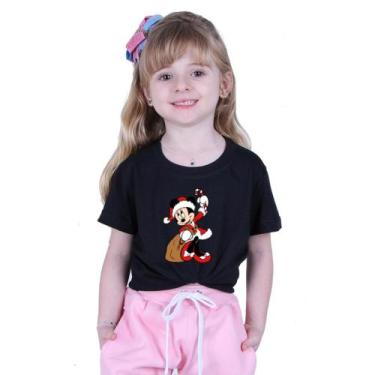 Imagem de Camiseta T-Shirt Infantil Minnie Mamãe Noel Personalizada Natal 2022 -