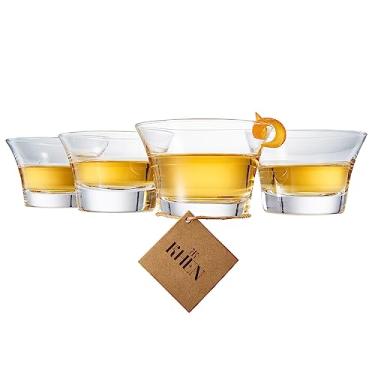 Imagem de Copos de degustação de tequila, licor e bebidas espirituosas Mezcal | Conjunto de 4 | Copos para beber bebidas alcoólicas de 170 g, copo de coquetel para Reposado, Anejo, Copitas Mezcals, conjunto de