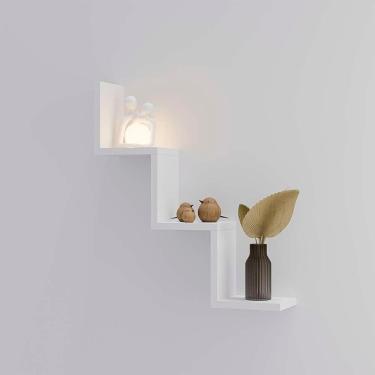 Imagem de Kit Prateleira Nicho Buzios Branca para Quarto Sala Livro