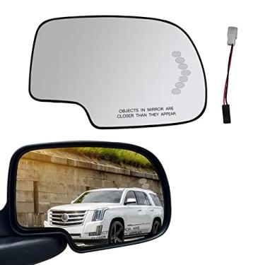 Imagem de Substituição de vidro retrovisor aquecido do lado do passageiro para Cadillac Escalade 2003-2007, espelho convexo de visão lateral com seta compatível com Chevrolet Avalanche, Silverado, Suburban, Tahoe, Yukon GMC Sierra
