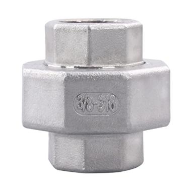 Imagem de DERPIPE União de acessórios para tubos fundidos - 3/8" NPT fêmea de aço inoxidável 304, Classe 150