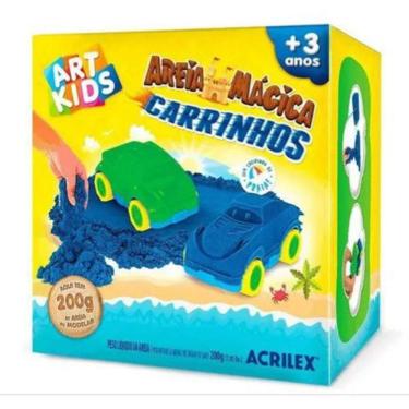 Imagem de Kit Areia Mágica Cinética Carrinhos 200G - Acrilex