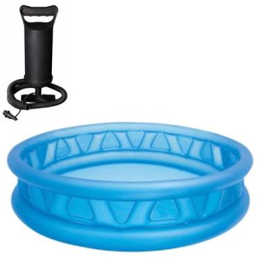 Imagem de Piscina inflável soft side intex 790l 1,88m bomba ar manual, Azul