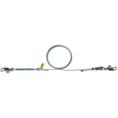 Imagem de 3M Sistema horizontal DBI-SALA SecuraSpan 7403170 Linha de vida do cabo galvanizado de 4,5 m, inclui tensor, terminação e hardware de montagem, Zorbit Energy Absorber