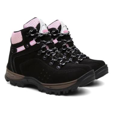 Imagem de Tênis Bota feminino Adventure Cano Alto trilha rapel, Preto, 33