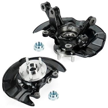 Imagem de Conjunto de cubo de rolamento e articulação de direção para Toyota Corolla 2009-2013 1.8L 2.4L, Matrix 2009-2013 1.8L, 698-381 698-380 698381 698380 LK069 LK070, lado dianteiro esquerdo e lado direito