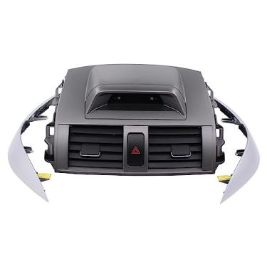 Imagem de MOTOKU Painel central cinza cinza para saída A/C com relógio e tira de acabamento do painel central lateral superior para Toyota Corolla 2009-2013