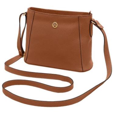 Imagem de Bolsa de Couro Mariart Mini Jasmim, Camel
