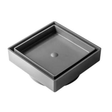 Imagem de Ralo Oculto Invisível Quadrado 10X10 Cm Seca Piso E Porcelanato Várias