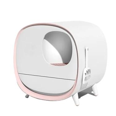 Imagem de Caixa de areia para gatos de alta qualidade com colher e pá - Fácil de limpar e manter - Compatível com todas as raças de gatos(44.6x49.5x53cm)