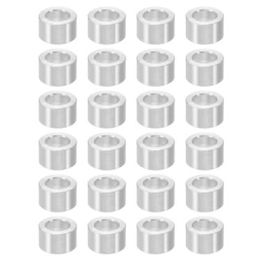 Imagem de PATIKIL Espaçadores de alumínio M6, 24 peças espaçadores de metal alumínio 6,2 mm ID x 10 mm OD x 6 mm l Parafuso espaçador de alumínio redondo para parafusos de 1/4 ou M6