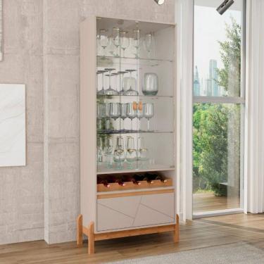 Imagem de Cristaleira 2 Portas Vidro 1 Gaveta Bari Casa D