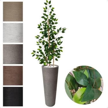Imagem de Bambu Da Sorte 150cm Planta Artificial Com Vaso Decorativo - Flor de M